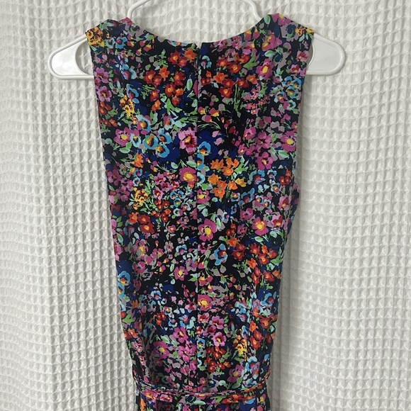 Anne Klein Floral Belted Sleeveless Midi Dress Size 10 - Picture 7 of 9